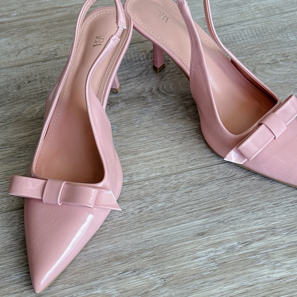 Bow Slingback Kitten Heels pink pastel - Picture 8 of 9